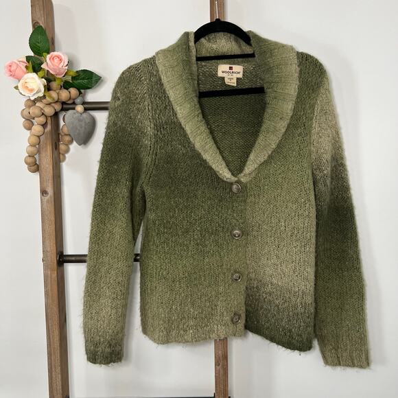 Woolrich Sweaters - Woolrich Green Long Sleeve Button Front Sweater Cardigan Size Medium